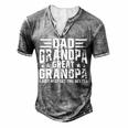 Mens Fathers Day From Grandkids Dad Grandpa Great Grandpa Men's Henley T-Shirt Grey