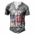 Fourth Of July July 4Th Merica Usa Flag Dad Joke Men's Henley T-Shirt Grey