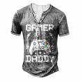Gamer Daddy Video Gamer Gaming Men's Henley T-Shirt Grey