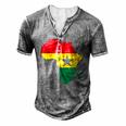 Ghana Ghanaian Africa Map Flag Pride Football Soccer Jersey Men's Henley T-Shirt Grey