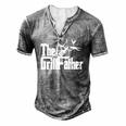The Grillfather Barbecue Grilling Bbq The Grillfather Men's Henley T-Shirt Grey