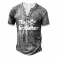 The Grillfather Bbq Dad Bbq Grill Dad Grilling Men's Henley T-Shirt Grey
