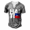 Haiti Flag Haiti Nationalist Haitian Men's Henley T-Shirt Grey