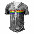 Be You Lgbt Flag Gay Pride Month Transgender Men's Henley T-Shirt Grey