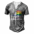 Lgbt Vintage 1776 American Flag We The People Means Everyone Men's Henley T-Shirt Grey