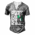 Nigeria Is In My Dna Nigerian Flag Africa Map Raised Fist Men's Henley T-Shirt Grey