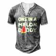 Mens One In A Melon Daddy Watermelon Dad Fathers Day Men's Henley T-Shirt Grey