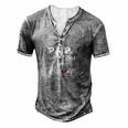 Papa On Cloud Wine New Dad 2018 And Baby Men's Henley T-Shirt Grey