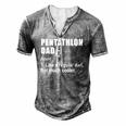 Pentathlon Dad Like Dad But Much Cooler Definition Men's Henley T-Shirt Grey