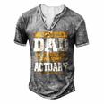Proud Dad Of Awesome Actuary Fathers Day Men's Henley T-Shirt Grey