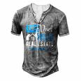 Real Estate Agent Men Dad Realtor Raglan Baseball Men's Henley T-Shirt Grey