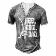 Mens Reel Cool Dad Fishing Daddy Mens Fathers Day Idea Men's Henley T-Shirt Grey