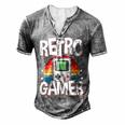 Retro Gaming Video Gamer Gaming Men's Henley T-Shirt Grey
