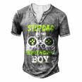 Stepdad Of The Birthday Boy Game Men's Henley T-Shirt Grey
