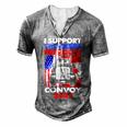 I Support Truckers Freedom Convoy 2022 V3 Men's Henley T-Shirt Grey