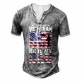 Veteran Dad 4Th Of July Or Labor Day Men's Henley T-Shirt Grey