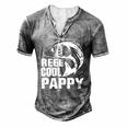 Vintage Reel Cool Pappy Fishing Fathers Day Men's Henley T-Shirt Grey