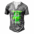 I Wear Green In Memory Of My Dad Liver Cancer Awareness Men's Henley T-Shirt Grey