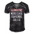 5Th Grade Graduationart-Funny Elementary Graduation Men's Short Sleeve V-neck 3D Print Retro Tshirt Black