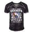 A Dad Grandpa Korean War Veteran Nothing Scares Me Dad Gift Men's Short Sleeve V-neck 3D Print Retro Tshirt Black