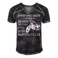 Awesome Dads Have Beards Tattoos And Ride Motorcycles V2 Men's Short Sleeve V-neck 3D Print Retro Tshirt Black