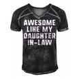 Awesome Like My Daughter-In-Law Father Mother Funny Cool Men's Short Sleeve V-neck 3D Print Retro Tshirt Black