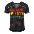 Awesome Like My Daughter-In-Law Men's Short Sleeve V-neck 3D Print Retro Tshirt Black