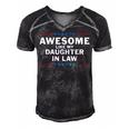 Awesome Like My Daughter In Law V2 Men's Short Sleeve V-neck 3D Print Retro Tshirt Black