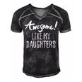 Awesome Like My Daughters Fathers Day Dad Joke Men's Short Sleeve V-neck 3D Print Retro Tshirt Black