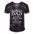 Baseball Dad Like A Normal Dad Except Much Cooler Men's Short Sleeve V-neck 3D Print Retro Tshirt Black