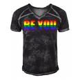 Be You Lgbt Flag Gay Pride Month Transgender Men's Short Sleeve V-neck 3D Print Retro Tshirt Black