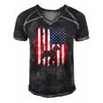 Beagle Dog Usa American Flag 4Th Of July Patriotic Gift Men's Short Sleeve V-neck 3D Print Retro Tshirt Black
