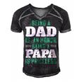 Being A Dadis An Honor Being A Papa Papa T-Shirt Fathers Day Gift Men's Short Sleeve V-neck 3D Print Retro Tshirt Black