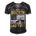 Best Buckin Dad Ever Funny Deer Hunter Cool Hunting Men's Short Sleeve V-neck 3D Print Retro Tshirt Black