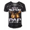 Best Buckin Pap Ever Deer Hunting Bucking Father Men's Short Sleeve V-neck 3D Print Retro Tshirt Black