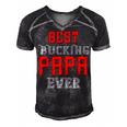 Best Buking Papa Ever Papa T-Shirt Fathers Day Gift Men's Short Sleeve V-neck 3D Print Retro Tshirt Black