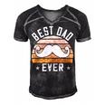 Best Dad Ever Fathers Day Gift Men's Short Sleeve V-neck 3D Print Retro Tshirt Black