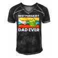 Best Parakeet Dad Ever Vintage Retro Men's Short Sleeve V-neck 3D Print Retro Tshirt Black
