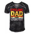 Cycling Cyclist Dad Fathers Day Men's Short Sleeve V-neck 3D Print Retro Tshirt Black