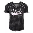 Dad Est 2015 Fathers Day Birthday Daddy Established 2015 Men's Short Sleeve V-neck 3D Print Retro Tshirt Black