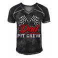 Dad Pit Crew Funny Birthday Boy Racing Car Pit Crew B-Day Men's Short Sleeve V-neck 3D Print Retro Tshirt Black