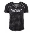 Dadcula Halloween Dad Dracula Funny Halloween Men's Short Sleeve V-neck 3D Print Retro Tshirt Black