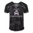 Dads Taxi Service Dad Cab Driver Men's Short Sleeve V-neck 3D Print Retro Tshirt Black