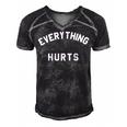 Everything Hurts Workout Gym Men's Short Sleeve V-neck 3D Print Retro Tshirt Black