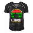 Father And Daughter Fishing Partners Father And Daughter Fishing Partners For Life Fishing Lovers Men's Short Sleeve V-neck 3D Print Retro Tshirt Black