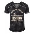 Father & Daughter Fishing Partners - Fathers Day Gift Men's Short Sleeve V-neck 3D Print Retro Tshirt Black