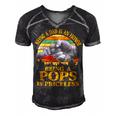 Father Grandpa Being A Dad Is An Honor Being A Pops Is Priceless 248 Family Dad Men's Short Sleeve V-neck 3D Print Retro Tshirt Black