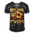 Father Grandpa Best Papa Ever Retro Vintage 54 Family Dad Men's Short Sleeve V-neck 3D Print Retro Tshirt Black