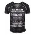 Father Grandpa I Dont Have A Step Daughter I Have A Freaking Awesome Daughter 165 Family Dad Men's Short Sleeve V-neck 3D Print Retro Tshirt Black
