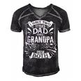 Father Grandpa I Have Two Titles Dad And Grandpa And I Rock Them Both414 Family Dad Men's Short Sleeve V-neck 3D Print Retro Tshirt Black